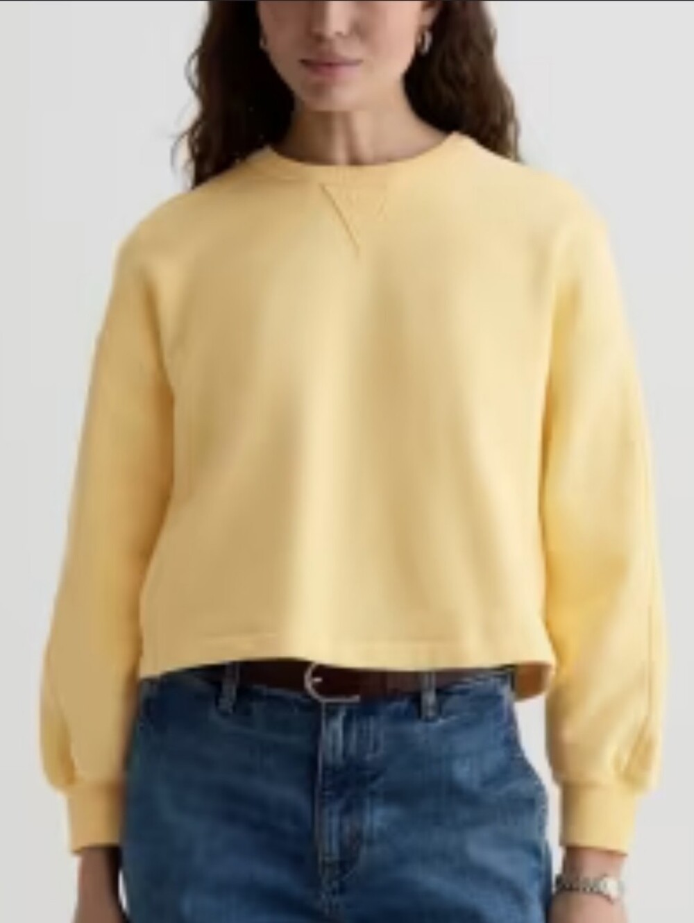 Agolde Roselle Soft Yellow Sweatshirt Women's Medium